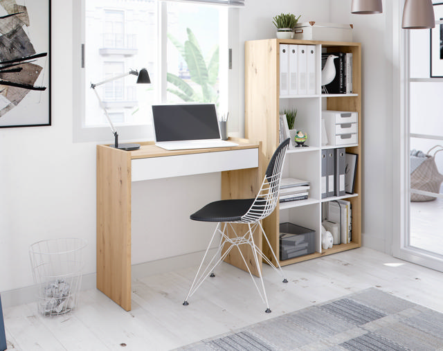 FORES NOA DESK 77X82X40CM OAK/WHITE 