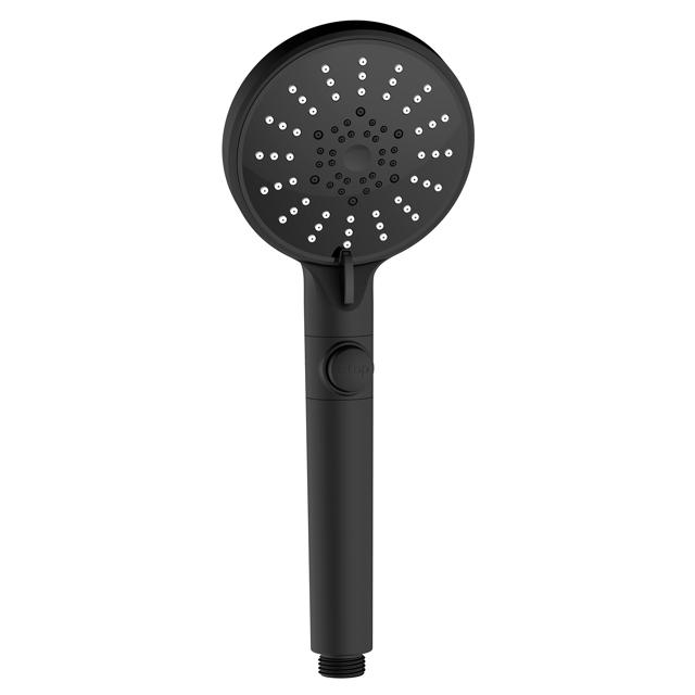 IDROBRIC HANDSHOWER ZEUS 5 FUNCTION STOP BUTTON BLACK