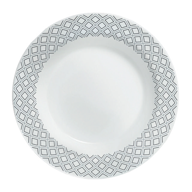 LARAH SOUP PLATE 22CM BLACK/GREY CON