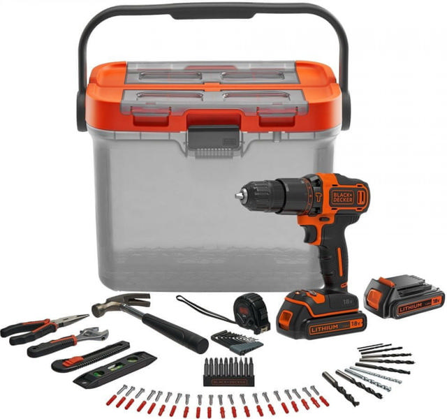 BLACK & DECKER BCKSB04-QW ΣΕΤ ΚΡΟΥΣΤΙΚΟ ΔΡΑΠΑΝΟΚΑΤΣΑΒΙΔΟ ΜΠΑΤΑΡΙΑΣ 18V 2x1.5Ah