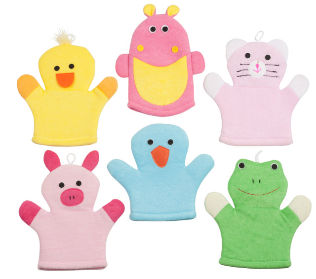 BATH GLOVE ANIMAL 6 ΔΙΑΦΟΡΕΤΙΚΑ ΧΡΩΜΑΤΑ