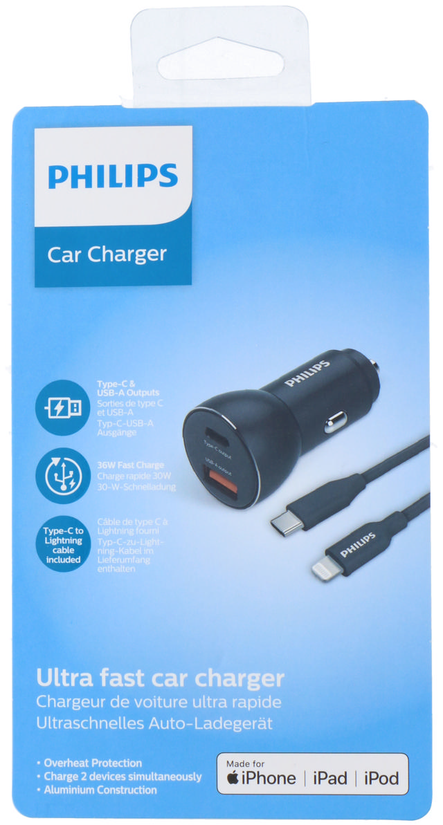 PHILIPS CAR CHARGER USB A+C