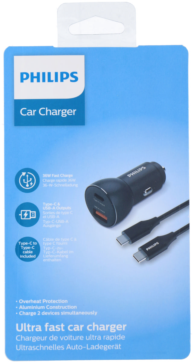 PHILIPS CAR CHARGER USB A+C