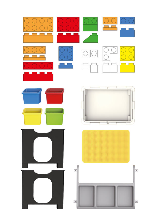 EDDY TOYS BUILDING BLOCK TABLE 300PCS