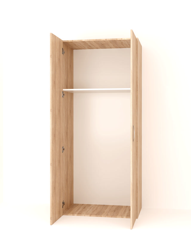 WARDROBE 2 DOORS 80X52X180CM SONAMA OAK