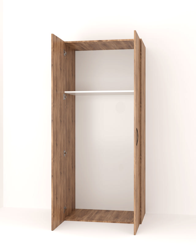 WARDROBE 2 DOORS 80X52X180CM BRANDY OAK