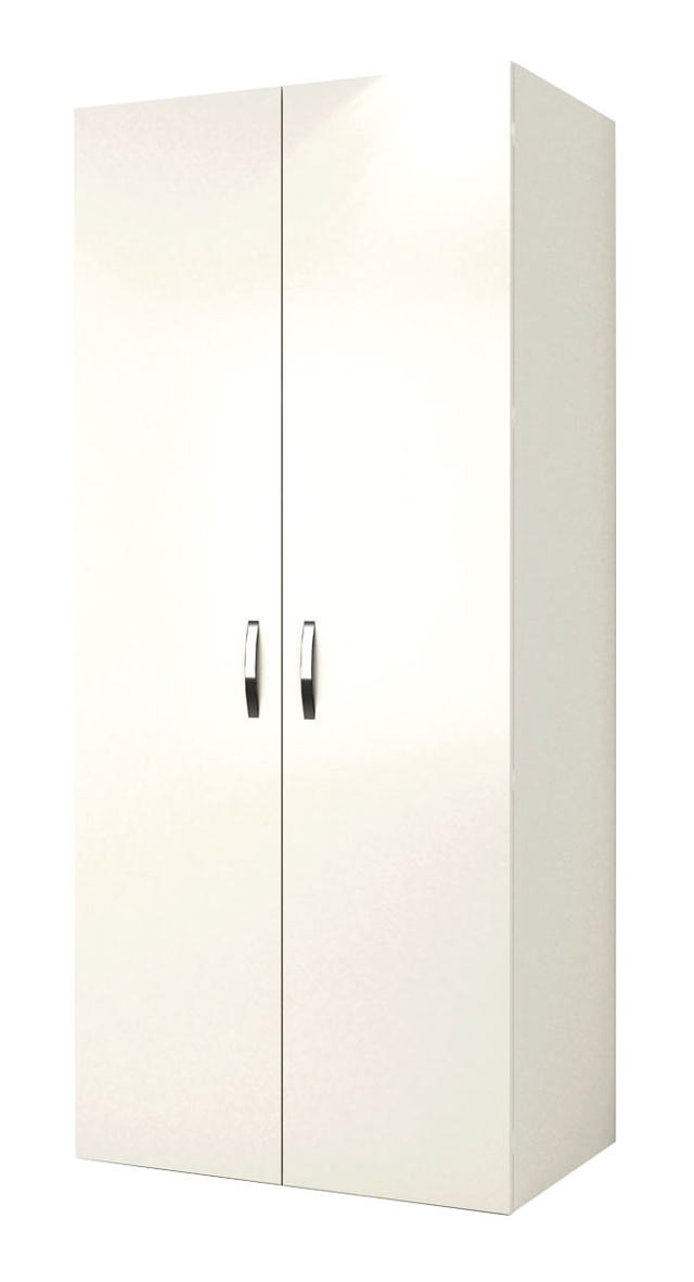 WARDROBE 2 DOORS 80X52X180CM WHITE