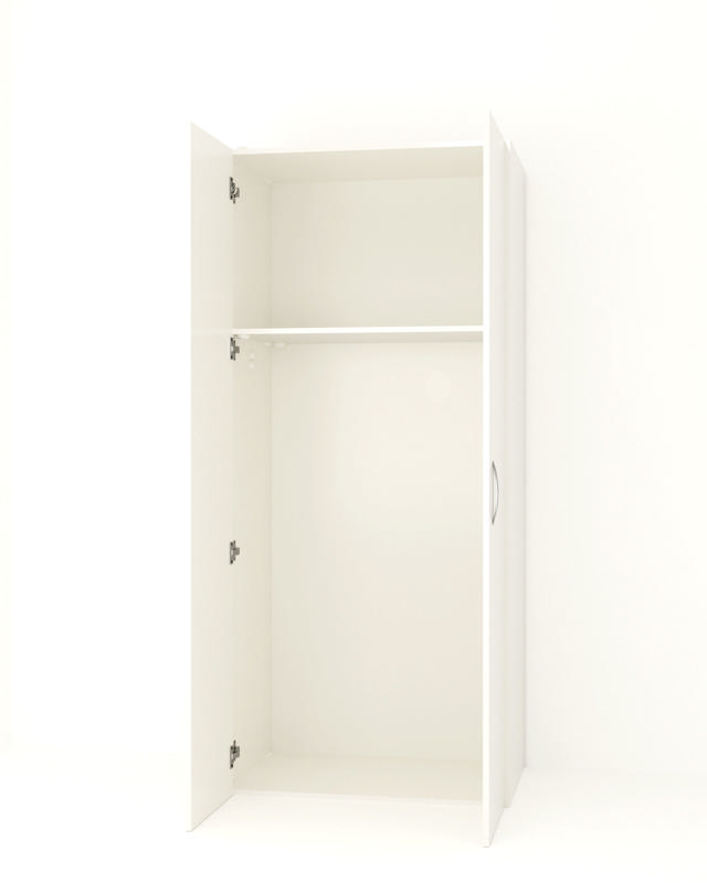 WARDROBE 2 DOORS 80X52X180CM WHITE