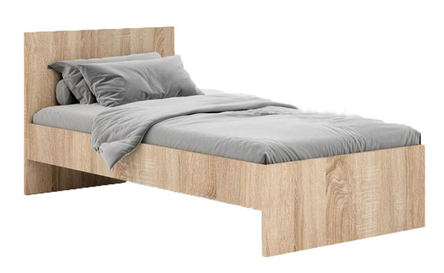 SINGLE BED 107X192CM 25MM SONOM OAK