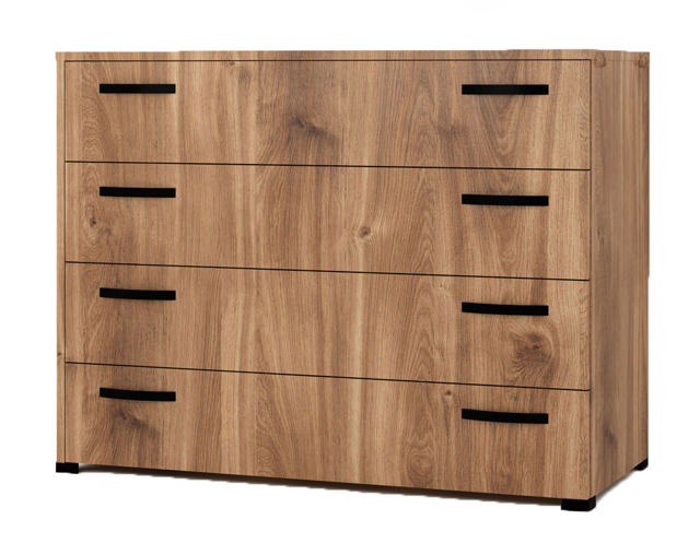 CHEST 4 DRAWERS 90X40X72CM BRANDY OAK