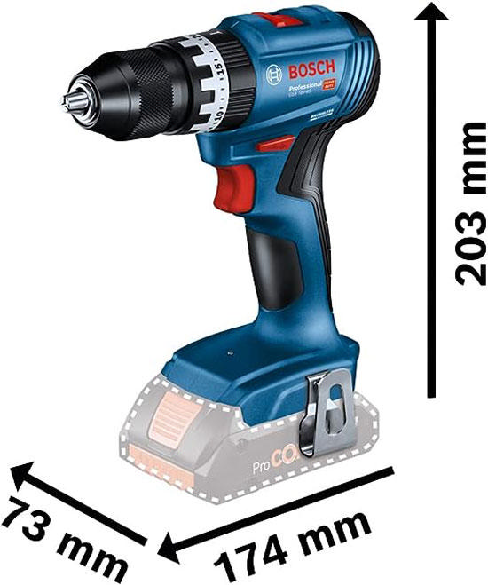 BOSCH GSB 18V-45 BATTERY IMPACT DRILL 18V