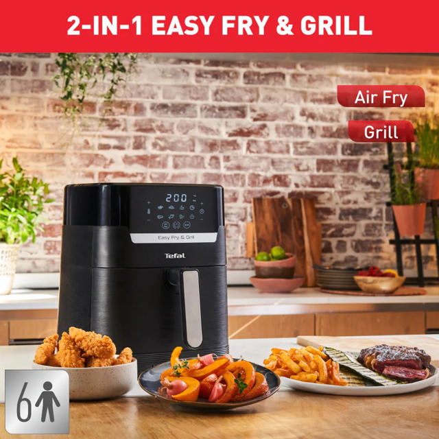 TEFAL EY5058 EASY FRY PRECISION 2in1 DIGITAL AIR FRYER AND GRILL 4.2L/1.2KG 1550W