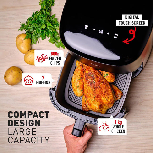 TEFAL EY245B EASY FRY MAX 5L ΦΡΙΤΕΖΑ ΑΕΡΟΣ ΜΕ ΨΗΦΙΑΚΗ ΟΘΟΝΗ ΑΦΗΣ 1500W, ΜΑΥΡΟ