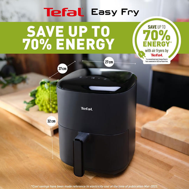 TEFAL EY245B EASY FRY MAX 5L ΦΡΙΤΕΖΑ ΑΕΡΟΣ ΜΕ ΨΗΦΙΑΚΗ ΟΘΟΝΗ ΑΦΗΣ 1500W, ΜΑΥΡΟ