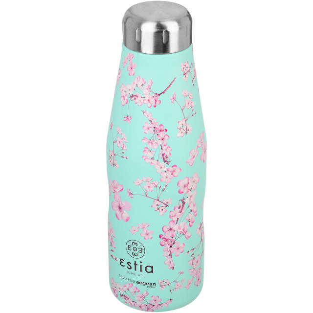 ESTIA 01-16685 TRAVEL FLASK SAVE THE AEGEAN 500ML BLOSSOM GREEN