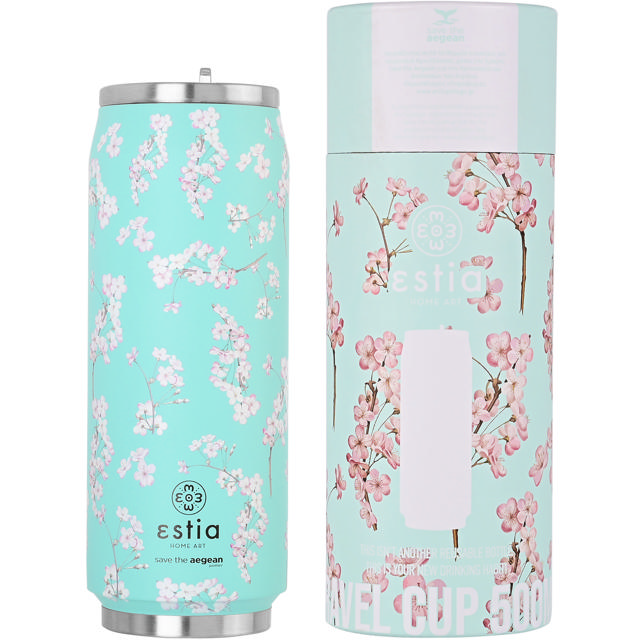 ESTIA 01-16814 ΘΕΡΜΟΣ TRAVEL CUP SAVE THE AEGEAN 500ML BLOSSOM ROSE