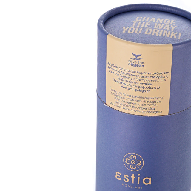 ESTIA 01-16838 ΘΕΡΜΟΣ TRAVEL CUP SAVE THE AEGEAN 300ML DENIM BLUE