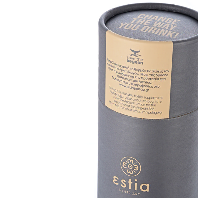 ESTIA 01-16722 ΘΕΡΜΟΣ TRAVEL CUP SAVE THE AEGEAN 300ML FJORD GREY