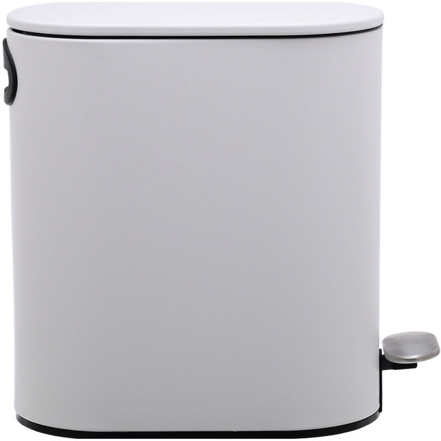 ESTIA 02-14575 PEDAL BIN SOFT CLOSE SLIM OVAL 5L MAT WHITE