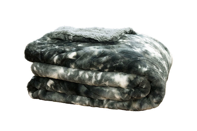 ΚΟΥΒΕΡΤΑ RABBIT FUR EASY HOME 130X160 GREY-BLUE