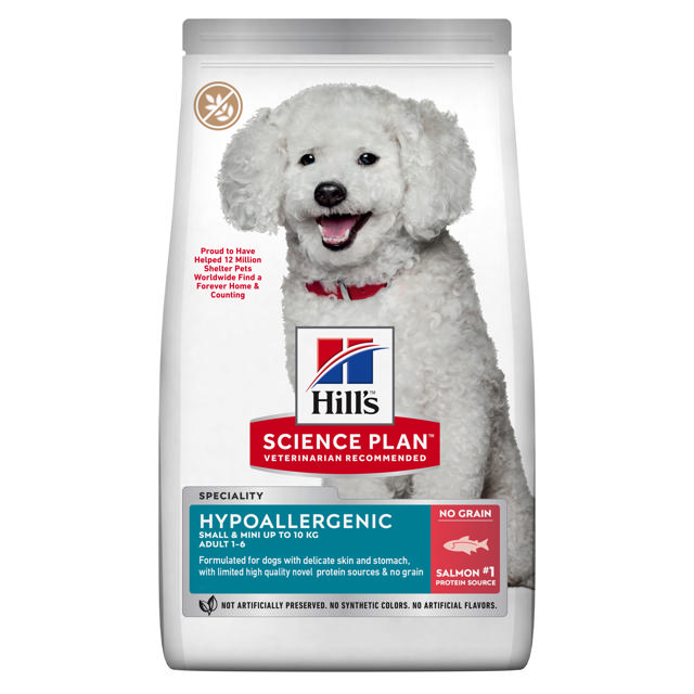 HILLS SCIENCE PLAN CANINE ADULT SMALL & MINI GRAIN FREE HYPO SALMON 1.5KG