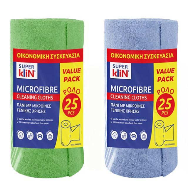 SUPER KLIN MICROFIBER VALUE PACK 25PCS