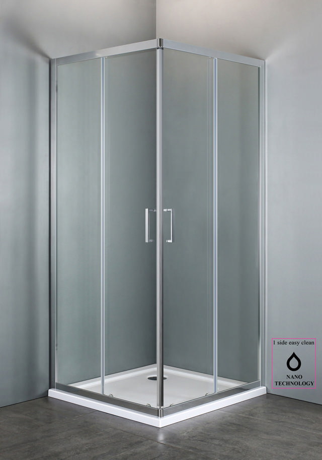 ROMA CORNER 6MM SHOWER CUBICLES CLEAR GLASS 80X80X185CM