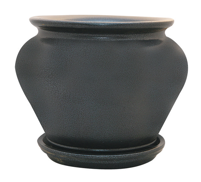 CERAMIC POT ZARA 40X33CM SILVER