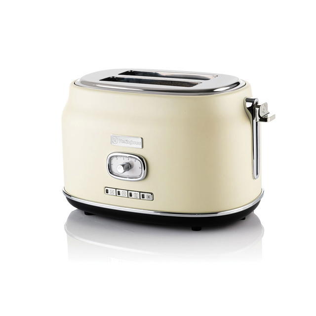 WESTINGHOUSE 2-SLICE TOASTER 815W WHITE RETRO SERIES