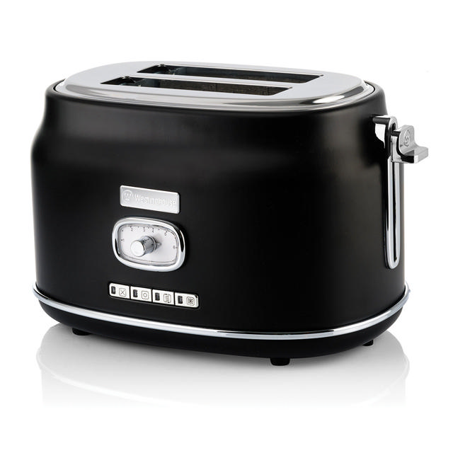 WESTINGHOUSE 2-SLICE TOASTER 815W BLACK RETRO SERIES