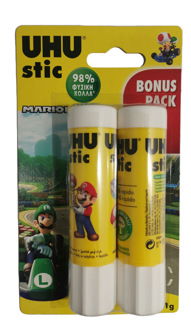 UHU GLUE STICK BACK TO SCHOOL 2X21G BONUS PACK