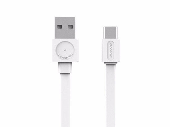 POWERCUBE USB CABLE USB-C FLAT GREY 