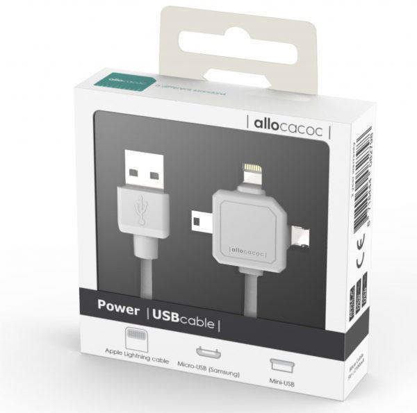 POWERCUBE 3 IN 1 CABLE WHITE