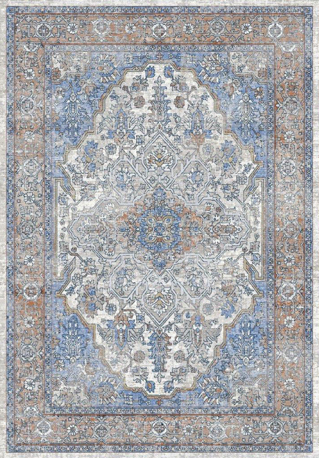 BAHAMA CARPET 200X290CM LIGHT BLUE/TILE RED