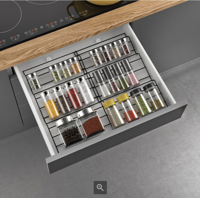 METALTEX SET2 DRAWER SPICE RACK 26/51X47X3CM