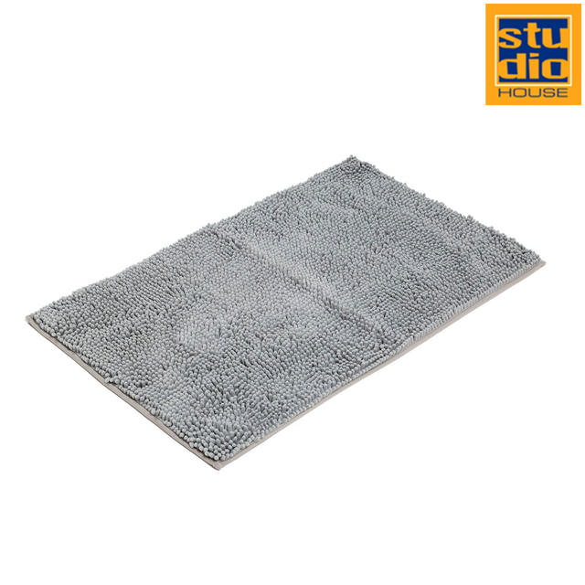 STUDIO HOUSE CHENILLE BATH MAT ANTI-SLIP 50X80CM LIGHT GREY