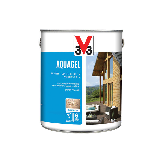 V33 VARNISH CLEAR AQUAGEL WOODSTAIN 750ML