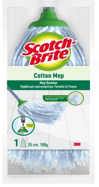 3M SCOTCH-BRITE MOP COTTON 25CM 180GR