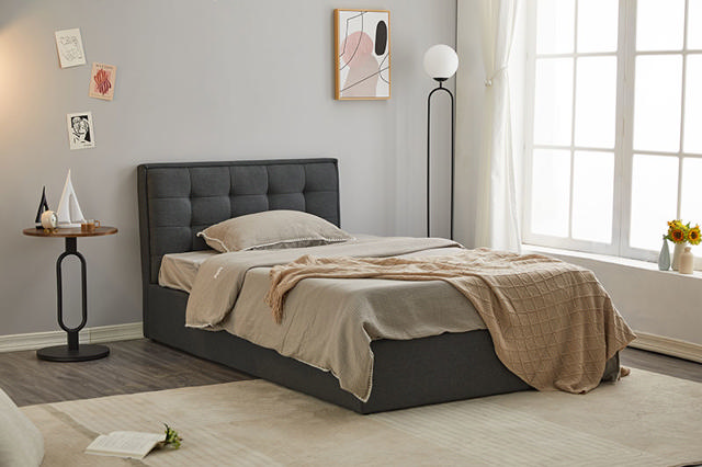 LINA BED 107X192 BLACK