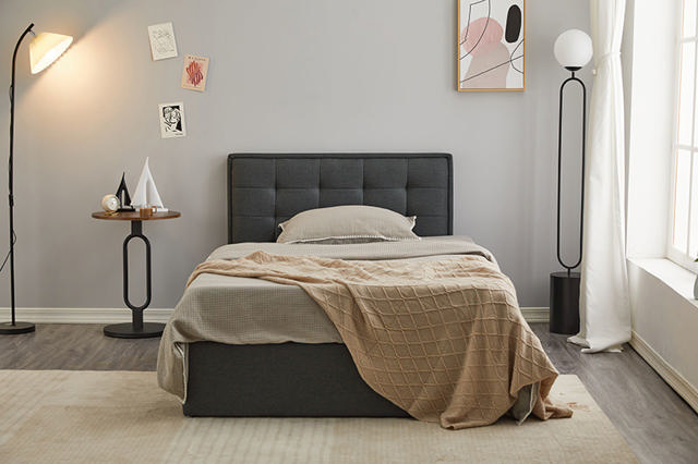 LINA BED 107X192 BLACK