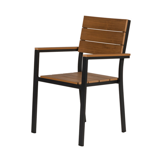 GURARA CHAIR 60X55X86CM - GREY/WALNUT