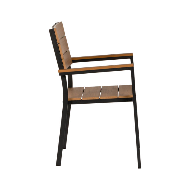 GURARA CHAIR 60X55X86CM - GREY/WALNUT