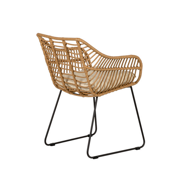 KALAMBO OUTDOOR CHAIR 56X57X81CM - NATURAL/BLACK 