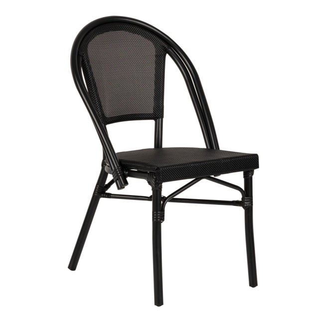 DALILA CHAIR BLACK ALUMINUM/FABRIC 50X56X86CM