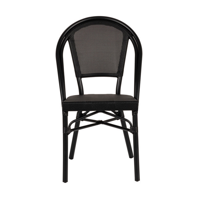 DALILA CHAIR BLACK ALUMINUM/FABRIC 50X56X86CM