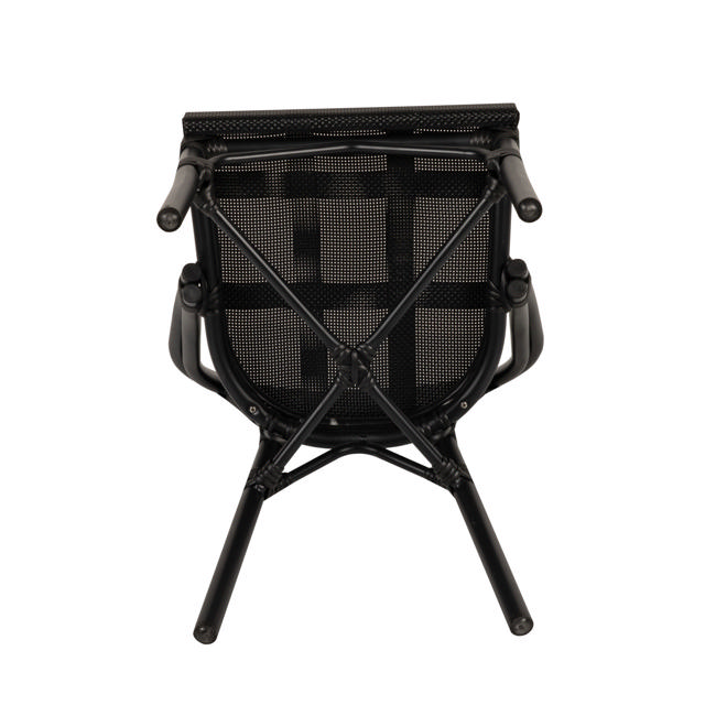 DALILA CHAIR BLACK ALUMINUM/FABRIC 50X56X86CM