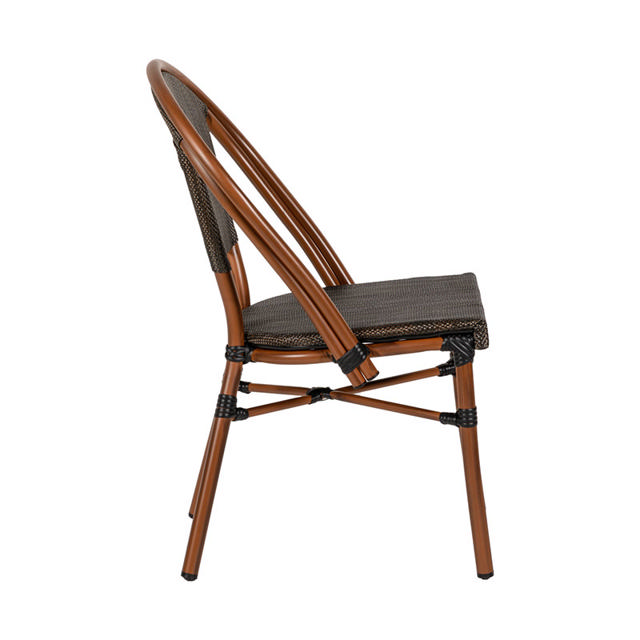 DALILA OUTDOOR CHAIR  50X56X86CM - BLACK/BAMBOO