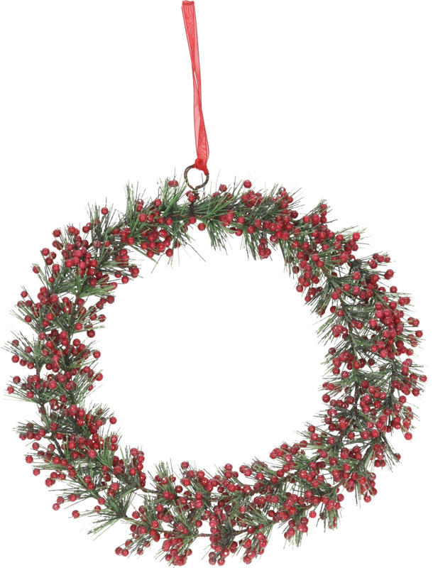 WREATH W GLITTER 26CM