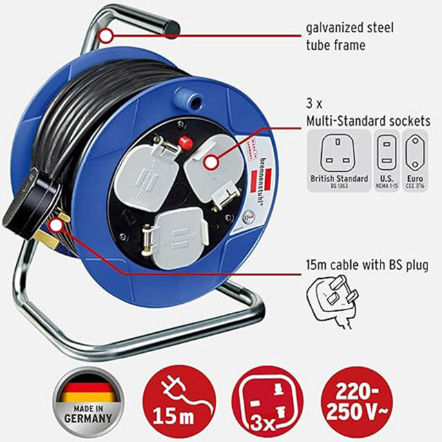 BRENNENSTUHL 1078187900 CABLE REEL 15M BLUE 