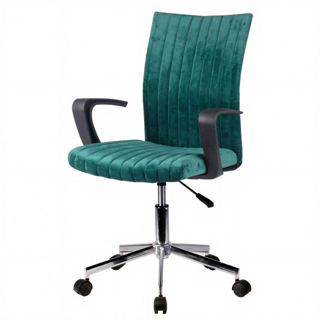 ROXY OFFICE CHAIR VELVET GREEN